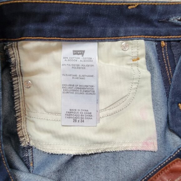 Levi's Jeans Women's Dark Blue Slight Curve Classic Straight Leg 6/28 - Picture 11 of 14